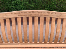 Load image into Gallery viewer, Oxford Memorial Bench 5ft in FSC Certified Teak Wood