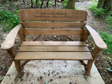 Load image into Gallery viewer, 2019-6-7-Rustic bench 4ft in oak wood-5745