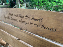 Load image into Gallery viewer, 2019-6-7-Rustic bench 4ft in oak wood-5745