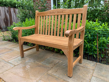 Load image into Gallery viewer, Warwick Memorial Bench 4ft in FSC Certified Teak Wood