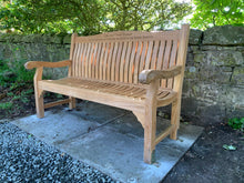 Load image into Gallery viewer, Windsor Memorial Bench 5ft in FSC Certified Teak Wood