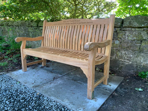 Windsor Memorial Bench 5ft in FSC Certified Teak Wood