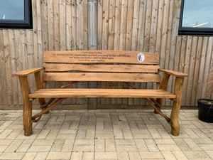 2019-7-6-Rustic bench 6ft in oak wood-5873