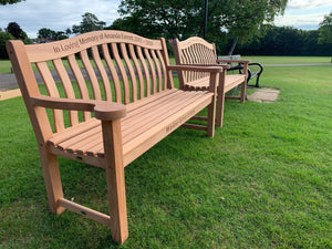 2019-7-11-Turnberry bench 5ft in mahogany wood-5889