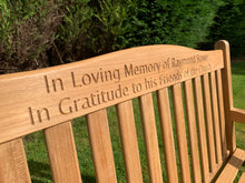Load image into Gallery viewer, 2019-8-7-Warwick bench 4ft in teak wood-5903