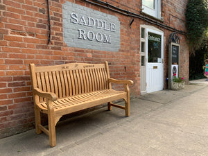 Windsor Memorial Bench 5ft in FSC Certified Teak Wood