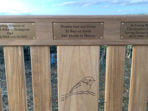 Engraved laminate plaque 150x50mm