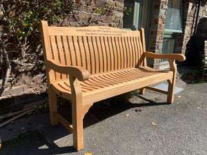 Windsor Memorial Bench 5ft in FSC Certified Teak Wood