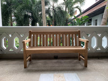 Load image into Gallery viewer, 2019-10-01-Rochester bench 5ft in teak wood