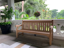 Load image into Gallery viewer, Winchester Memorial Bench 6ft in FSC Certified Teak Wood (Free cushion)