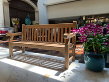 Load image into Gallery viewer, Winchester Memorial Bench 6ft in FSC Certified Teak Wood (Free cushion)