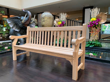 Load image into Gallery viewer, Winchester Memorial Bench 6ft in FSC Certified Teak Wood (Free cushion)