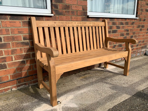 Bench installation with anchors to concrete