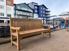Load image into Gallery viewer, Sarah Jayne trawler image carved on memorial bench