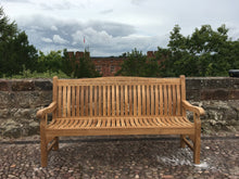 Load image into Gallery viewer, Windsor Memorial Bench 6ft in FSC Certified Teak Wood