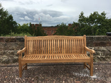 Load image into Gallery viewer, Windsor Memorial Bench 6ft in FSC Certified Teak Wood
