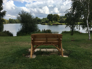 Rustic Memorial Bench 4ft in Oak wood