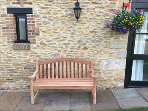 Turnberry Memorial Bench 5ft in FSC Certified Mahogany wood (Free sealer)