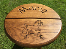 Load image into Gallery viewer, Unicorn carving to wood