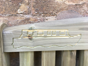 Canal boat carving to wood