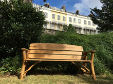 Load image into Gallery viewer, Rustic Memorial Bench 5ft6 in Oak wood