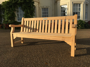Royal Park Memorial Bench 6ft in FSC Certified Roble wood (Free engraving + Weather Cover)