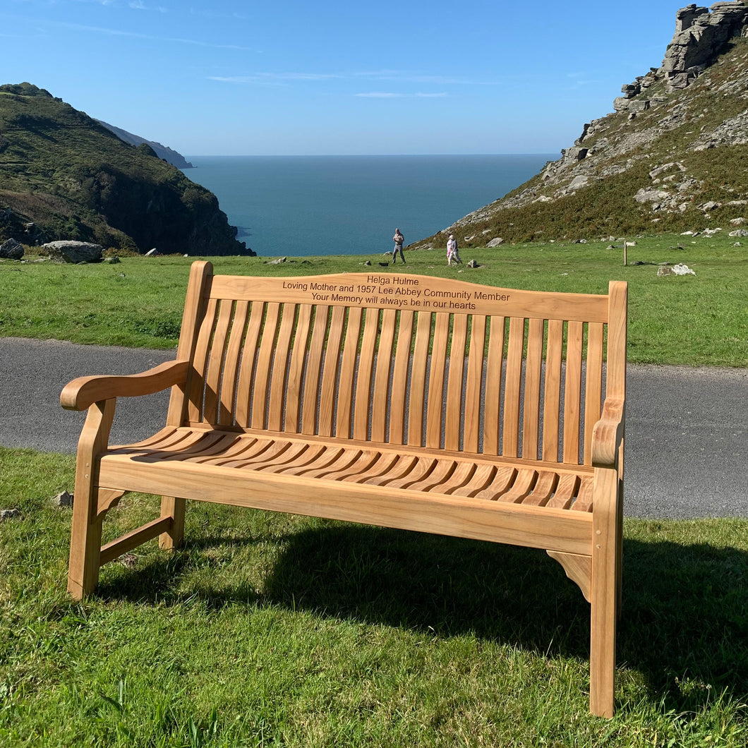 Windsor Memorial Bench 5ft in FSC Certified Teak Wood