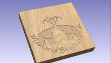 Load image into Gallery viewer, A pair of elephants engraving into wood