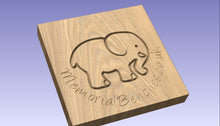 Load image into Gallery viewer, Elephant symbol engraved on a memorial bench