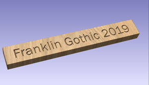 Engraving letter font