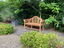 Load image into Gallery viewer, 2019-9-6-Lutyens bench 5ft in teak wood-5950