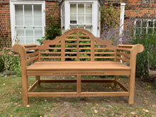 Load image into Gallery viewer, 2019-9-6-Lutyens bench 5ft in teak wood-5950