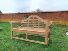 Load image into Gallery viewer, 2019-10-15-Lutyens bench 5ft in teak wood-5954