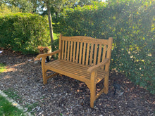 Load image into Gallery viewer, 2019-9-13-Warwick bench 4ft in teak wood-5239