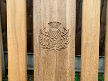Load image into Gallery viewer, 2019-11-1-Kenilworth bench 6ft with central panel in teak wood-5982