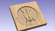 Load image into Gallery viewer, Kenya emblem carved on a memorial bench