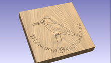 Load image into Gallery viewer, Mock-up of engraving of kingfisher