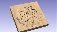 Load image into Gallery viewer, Lily logo carved into wood 