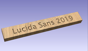 Engraving letter font