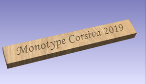 Engraving letter font