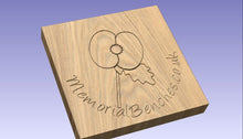 Load image into Gallery viewer, British legion poppy on a memorial bench