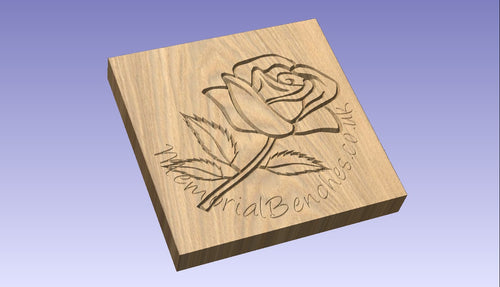 Rose 1 carving to wood