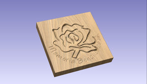 Rose 2 carving to wood