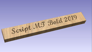 Engraving letter font