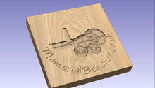 Load image into Gallery viewer, Engraved steam engine on a memorial bench