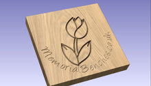 Load image into Gallery viewer, Tulip flower engraved into wood