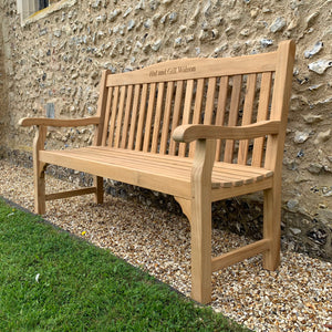 Warwick Memorial Bench 5ft in FSC Certified Teak Wood